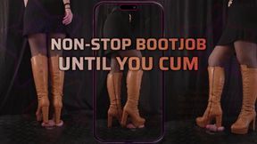 The Bootjob Will Not Stop Until You Cum, in Brown High Heels Boots (Vertical Version) - TamyStarly - Cock Balls Crush Trample, Shoejob, CBT, Trampling, Bootjob, Stomping