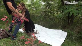 behind the scenes of nympho wife julia north quick anal fuck in the forest