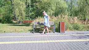 relax on the bench(discreet masturbation)