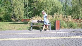 relax on the bench(discreet masturbation)