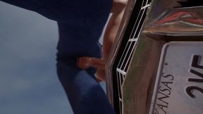 trucker has sex on a chevy impala