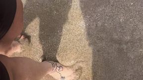 Barefoot in the sand