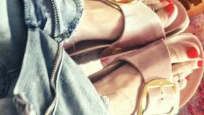 Liitle selfmadevideo- get a view from feet an Birkenstocks with hot Story