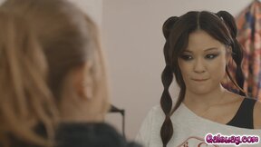 Lulu Chu caught Electra Rayne masturbating and helps her out