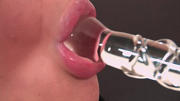 Aletta Ocean Stuffs Her Ass With A Glass Dildo