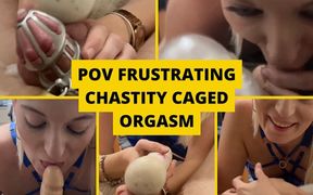 POV Teased and Made to Cum in Chastity Cage