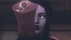She's a 3D freak addicted to gigantic cocks and sloppy bitches