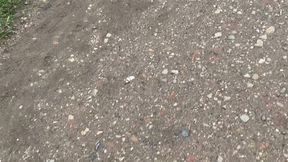 Walking in mud with new rock boots with money in sole