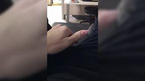 Hot and bothered at work - interrupted orgasm