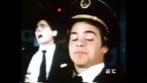Airplane Pilot with Huge Cock Fucks and Cums on Asshole a Busty MILF Stewardess with Hairy Pussy