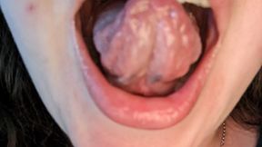 Chewing gum with pink glossy lips wmv