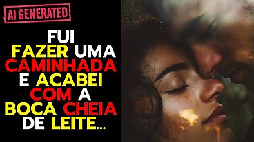 Mulher Casada vai Fazer uma Caminhada e Acaba com a Buceta Fodida e a Boca Cheia de Leite...