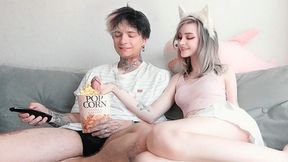 Got a girl to join me for a cinematic climax&#x1F680; - pink-tongued delight