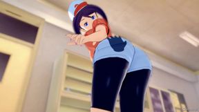 Horny anime chick gets slammed by big dicked dude in wild 3D scene