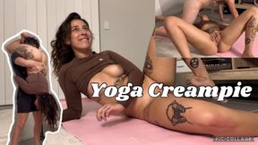 Yoga then HARD FUCK &amp; CREAMPIE