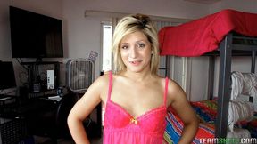 Fresh hard fuck in the cowgirl pose with a hot blonde Caprice Capone
