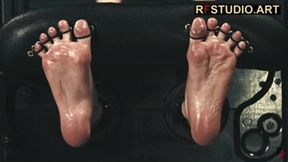 Home Girl's Toes Tied and Spread in Stocks - Tickling by Astrid (FULL HD MP4)