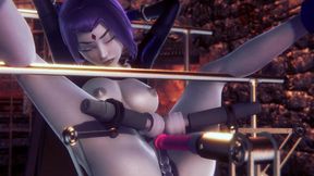 raven on a sex machine - titans porn