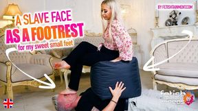 The slave face as a footrest ( Foot Domination with Goddess Sheila - english spoken ) - FULL HD MP4