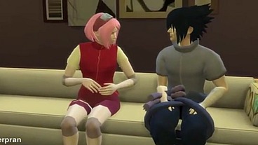 Sakura follada por los clones de Naruto Gangbang frente a Sasuke, su marido cornudo Netorare