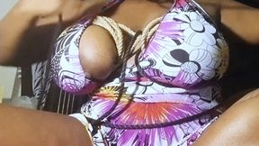 Teenie Prisoner Watches Giantess use Rope on her Gigantic Breast POV 4k smaller