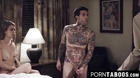 PornTaboos com - Alluring teen stepsister smashed by stepdaddy and stepbro