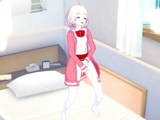 anime teen beauty fingering and touch her twat in the bedroom