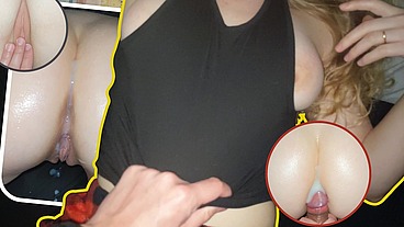 Waterfall of Cum on Bubble Butt