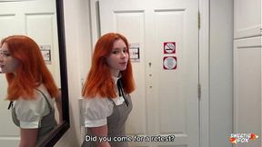 Passionate Sex with Red-Haired Student, Come on Face
