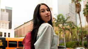 Raven-haired miniature hottie Alex Coal likes dick riding so much