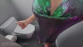 Busty MILF Denies Condom for Hot Bathroom Sex - MILF Stella