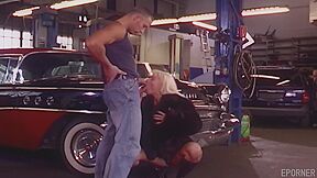 Titty Lady And Handsome Guy - Big Tits Blonde In Vintage Retro Hardcore
