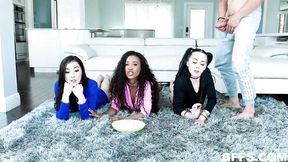 Crazy IR FFFM action with Demi Sutra, Megan Winters and Bambi Black