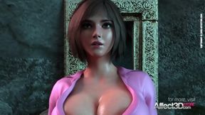 3D Animated Busty Beauty Seduced by an Ancient Beast