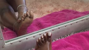 Oily soles and pretty white toes ignore