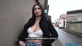 Fresh French beauty gets pounded by Arab cock&#x1F346; for cash, her cries echoing through the night