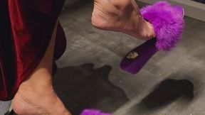 Dangling with My vintage fluffy slippers