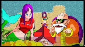 kame paradise [pornplay dragon ball parody sex game] ep.1 mermaid big boobs titfuck and facial