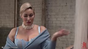 Blonde Bombshells Battle Butts & Beasts in Bondage-Bound, Leather-Clad, Strap-On Sex Showdown