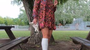 Walking around in the park