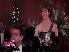 Sean Young making out with a guy in a car with her nipple