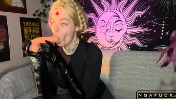 Step Sister Sucking a Dildo in an Atomic Heart Cosplay