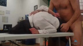 Busty secretary botches it big and the boss loses his cool