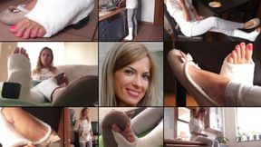 Benetta Term SLWC at Home in One Slipper Making Breakfast and Showing Off Her Long Casted Toes (in HD 1920X1080)