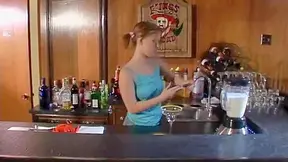 Teen bartender pounded hard
