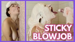 Gooey Blowjob with Sticky Marshmallow & Strawberry Syrup [Wide Angle]