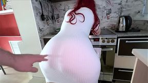 Mature MILF's Dress Can't Hide Big Ass&#x1F351; In Thong