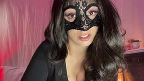 Busty JOI from a sexy brunette in a mask