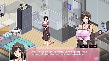 NTR aholic [Hentai game PornPlay] Ep.3 Chiho have wild fantasy of fucking her landlord while she masturbate with a dildo