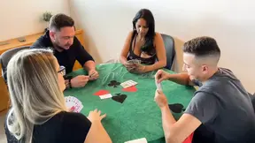 The card game ended up becoming a couple exchange